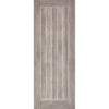 Top Mounted Black Sliding Track & Door - Laminate Mexicano Light Grey Door - Prefinished