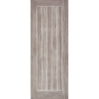 Laminate Mexicano Light Grey Single Evokit Pocket Door - Prefinished