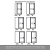 Room Divider - Handmade Eco-Urban® Leith Door DD6316F - Frosted Glass - Premium Primed - Colour & Size Options