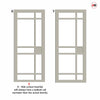 Urban Ultimate® Room Divider Leith 9 Pane Door Pair DD6316C with Matching Side - Clear Glass - Colour & Height Options