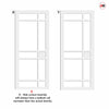 Urban Ultimate® Room Divider Leith 9 Pane Door Pair DD6316C with Matching Sides - Clear Glass - Colour & Height Options