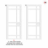 Urban Ultimate® Room Divider Leith 9 Pane Door DD6316C with Matching Side - Clear Glass - Colour & Height Options