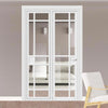 Urban Ultimate® Room Divider Leith 9 Pane Door DD6316C with Matching Side - Clear Glass - Colour & Height Options