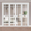 Urban Ultimate® Room Divider Leith 9 Pane Door Pair DD6316C with Matching Sides - Clear Glass - Colour & Height Options