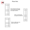Leith 9 Pane Solid Wood Internal Door Pair UK Made DD6316 - Tinted Glass - Eco-Urban® Cloud White Premium Primed