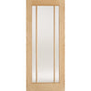 Lincoln Glazed Oak Door Pair - Frosted Glass