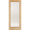 Lincoln Glazed Oak Door Pair - Frosted Glass