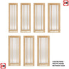 Lincoln 3 Pane Oak Internal Door - Clear Glass