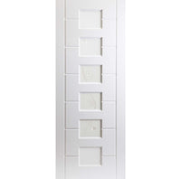White PVC lomond lightly grained door jewelled vine style glass
