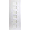 Lomand Lightly Grained Internal PVC Door Pair - Jewelled Vine Style Sandblasted Glass