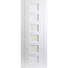 Lomand Lightly Grained Internal PVC Door Pair - Jewelled Vine Style Sandblasted Glass