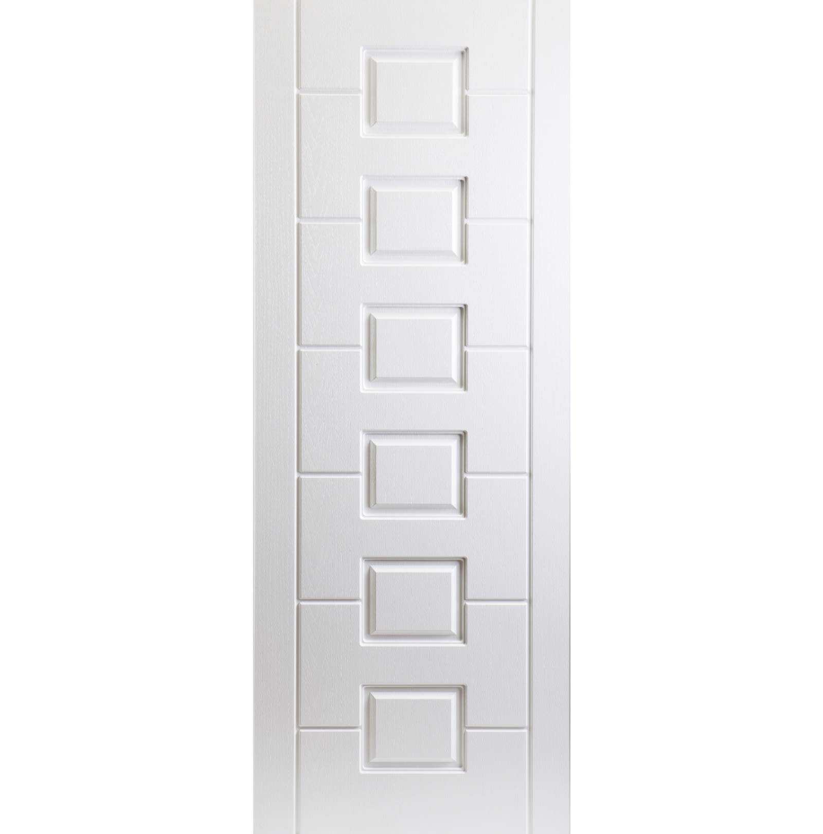 White PVC lomond lightly grained panel door