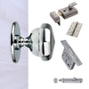 External M219 Victorian Octagonal Knob Stable Door Handle Pack - Chrome Finish