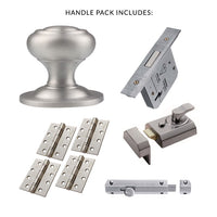 External M51 Centre Knob Stable Door Handle Pack - Chrome Finish