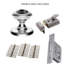 External M60 Round Centre Knob Front Door Handle Pack - Chrome Finish