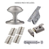 External M61 Centre Knob Stable Door Handle Pack - Chrome Finish
