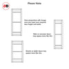Bespoke Room Divider - Eco-Urban® Malvan Door Pair DD6414C - Clear Glass with Full Glass Sides - Premium Primed - Colour & Size Options