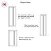 Melville 3 Panel Solid Wood Internal Door Pair UK Made DD6409 - Eco-Urban® Shadow Black Premium Primed