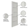 JB Kind Industrial Metro White Panel Internal Door Pair - Prefinished