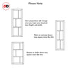 Eco-Urban Tokyo 3 Pane 3 Panel Solid Wood Internal Door Pair UK Made DD6423SG Frosted Glass - Eco-Urban® Mist Grey Premium Primed