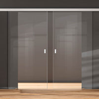 Double Glass Sliding Door - Moor 8mm Clear Glass - Planeo 60 Pro Kit