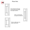 Bespoke Top Mounted Sliding Track & Solid Wood Door - Eco-Urban® Portobello 5 Pane Door DD6438G Clear Glass(1 FROSTED PANE) - Premium Primed Colour Options