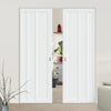 Handmade Eco-Urban® Malmo 4 Panel Double Absolute Evokit Pocket Door DD6401 - Colour & Size Options