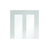 Malton Shaker Double Evokit Pocket Doors - Clear Glass - Primed