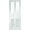 Malton Shaker Double Evokit Pocket Doors - Clear Glass - Primed