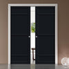 Handmade Eco-Urban® Malvan 4 Panel Double Evokit Pocket Door DD6414 - Colour & Size Options