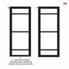 Urban Ultimate® Room Divider Malvan 4 Pane Door Pair DD6414C with Matching Side - Clear Glass - Colour & Height Options