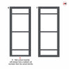 Urban Ultimate® Room Divider Malvan 4 Pane Door Pair DD6414T - Tinted Glass with Full Glass Side - Colour & Size Options