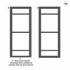 Urban Ultimate® Room Divider Malvan 4 Pane Door Pair DD6414T - Tinted Glass with Matching Side - Colour & Size Options
