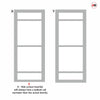 Urban Ultimate® Room Divider Malvan 4 Pane Door Pair DD6414F - Frosted Glass with Full Glass Side - Colour & Size Options