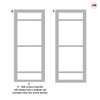 Urban Ultimate® Room Divider Malvan 4 Pane Door DD6414F - Frosted Glass with Full Glass Side - Colour & Size Options