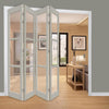 Four Folding Door & Frame Kit - Eco-Urban® Manchester 3 Pane DD6203C 4+0 - Clear Glass - Colour & Size Options
