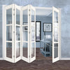 Five Folding Door & Frame Kit - Eco-Urban® Manchester 3 Pane DD6203C 4+1 - Clear Glass - Colour & Size Options