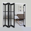 Five Folding Door & Frame Kit - Eco-Urban® Manchester 3 Pane DD6203F 4+1 - Frosted Glass - Colour & Size Options