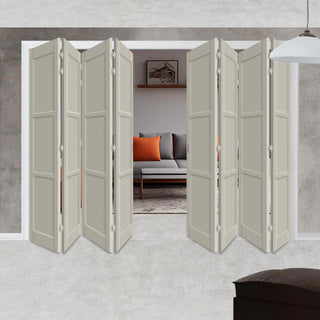 Image: Eight Folding Door & Frame Kit - Eco-Urban® Manchester 3 Panel DD6203P 4+4 - Colour & Size Options