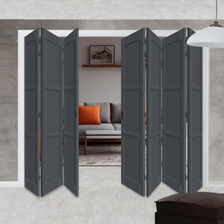 Image: Seven Folding Door & Frame Kit - Eco-Urban® Manchester 3 Panel DD6203P 4+3 - Colour & Size Options