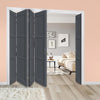 Five Folding Door & Frame Kit - Eco-Urban® Manchester 3 Panel DD6203P 4+1 - Colour & Size Options