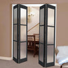 Four Folding Door & Frame Kit - Eco-Urban® Manchester 3 Pane DD6203F 2+2 - Frosted Glass - Colour & Size Options