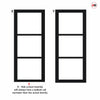 Urban Ultimate® Room Divider Manchester 3 Pane Door Pair DD6306C with Matching Side - Clear Glass - Colour & Height Options