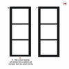 Urban Ultimate® Room Divider Manchester 3 Pane Door Pair DD6306C with Matching Sides - Clear Glass - Colour & Height Options