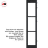 Eight Folding Door & Frame Kit - Eco-Urban® Manchester 3 Pane DD6203C 4+4 - Clear Glass - Colour & Size Options