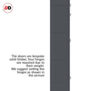Six Folding Door & Frame Kit - Eco-Urban® Manchester 3 Panel DD6203P 3+3 - Colour & Size Options