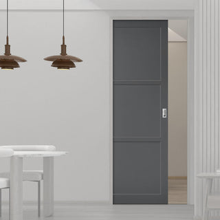 Image: Bespoke Handmade Eco-Urban® Manchester 3 Panel Single Evokit Pocket Door DD6305 - Colour Options