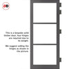 Urban Ultimate® Room Divider Manchester 3 Pane Door DD6306F - Frosted Glass with Full Glass Side - Colour & Size Options