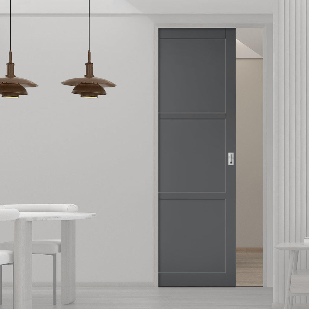 Handmade Eco-Urban® Manchester 3 Panel Single Evokit Pocket Door DD6305 - Colour & Size Options