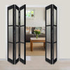 Five Folding Door & Frame Kit - Eco-Urban® Manchester 3 Pane DD6203F 3+2 - Frosted Glass - Colour & Size Options